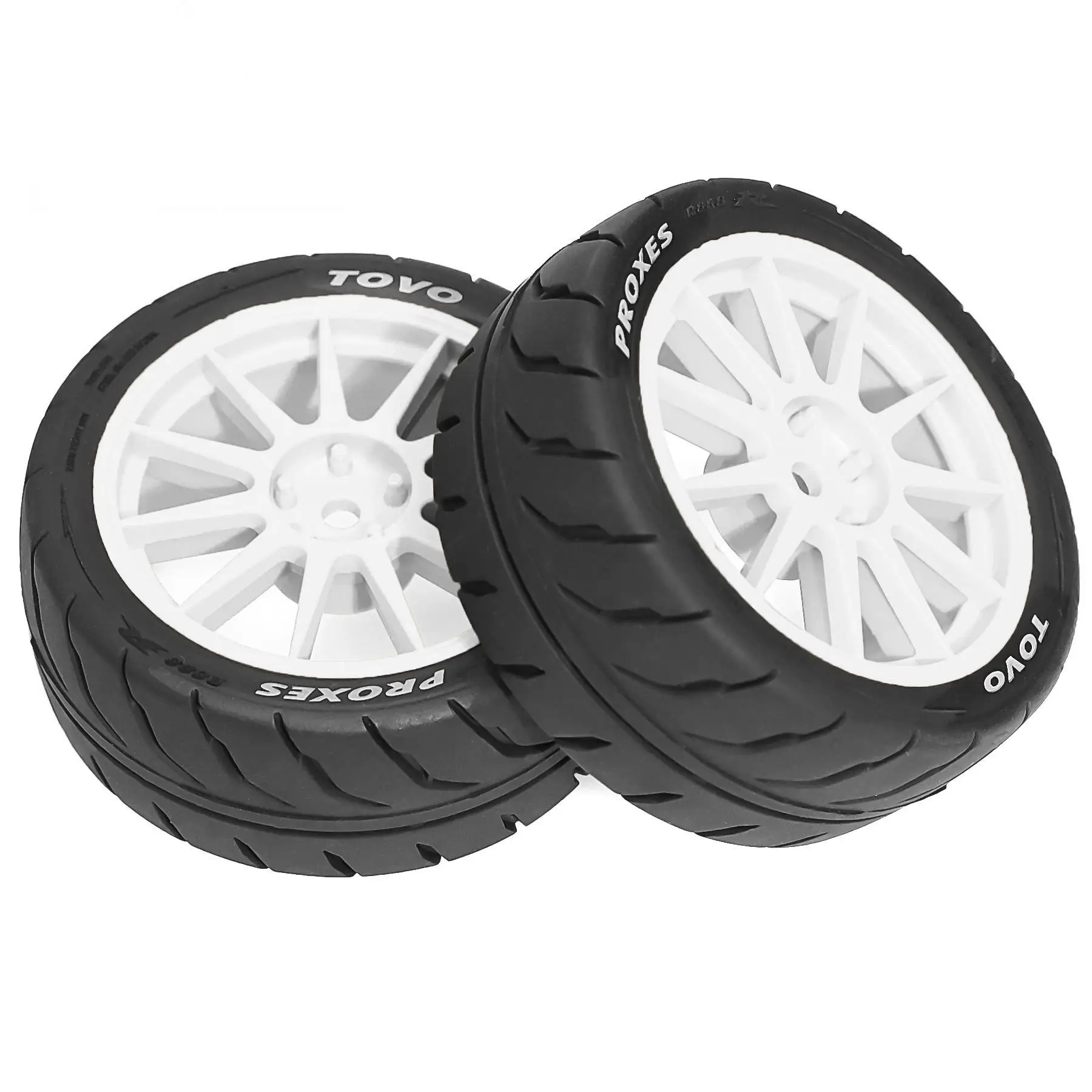 Neumáticos de coche de carreras de control remoto 1:10, neumático de 68mm hexagonal de 12mm para coche de carretera 1/10 RC Tamiya TT01 TT02 XV01 XV02 PTG-2 HSP HPI Kyosho, pieza de mejora