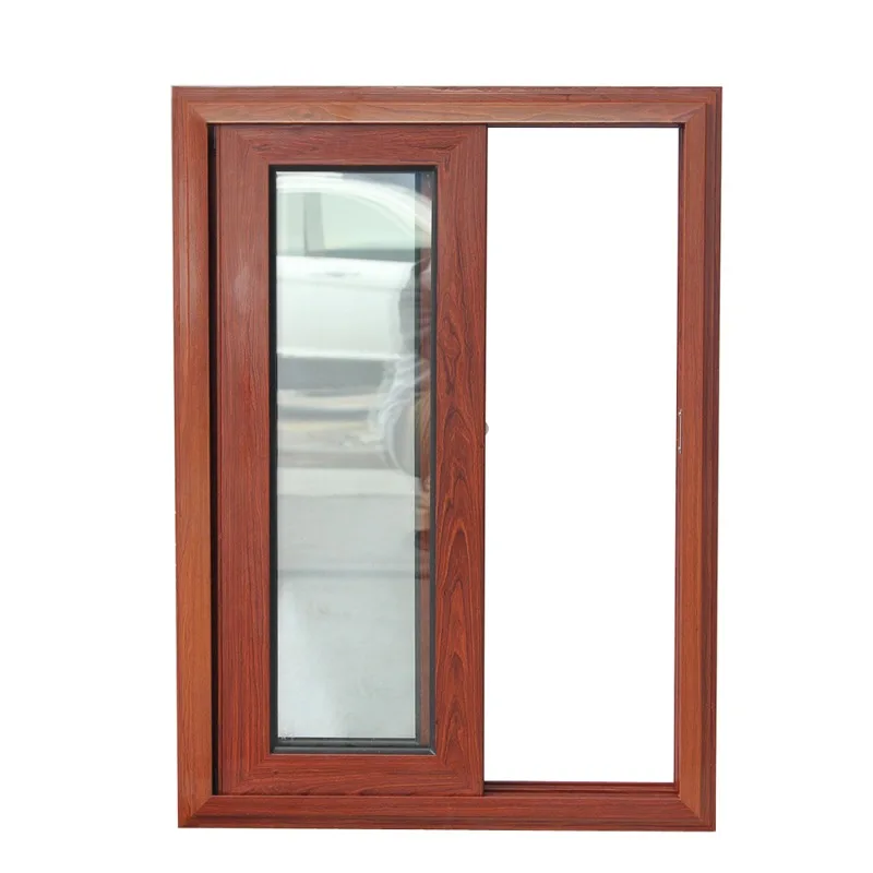 Customization Aluminium Wooden Grain Water Proof Sliding windows