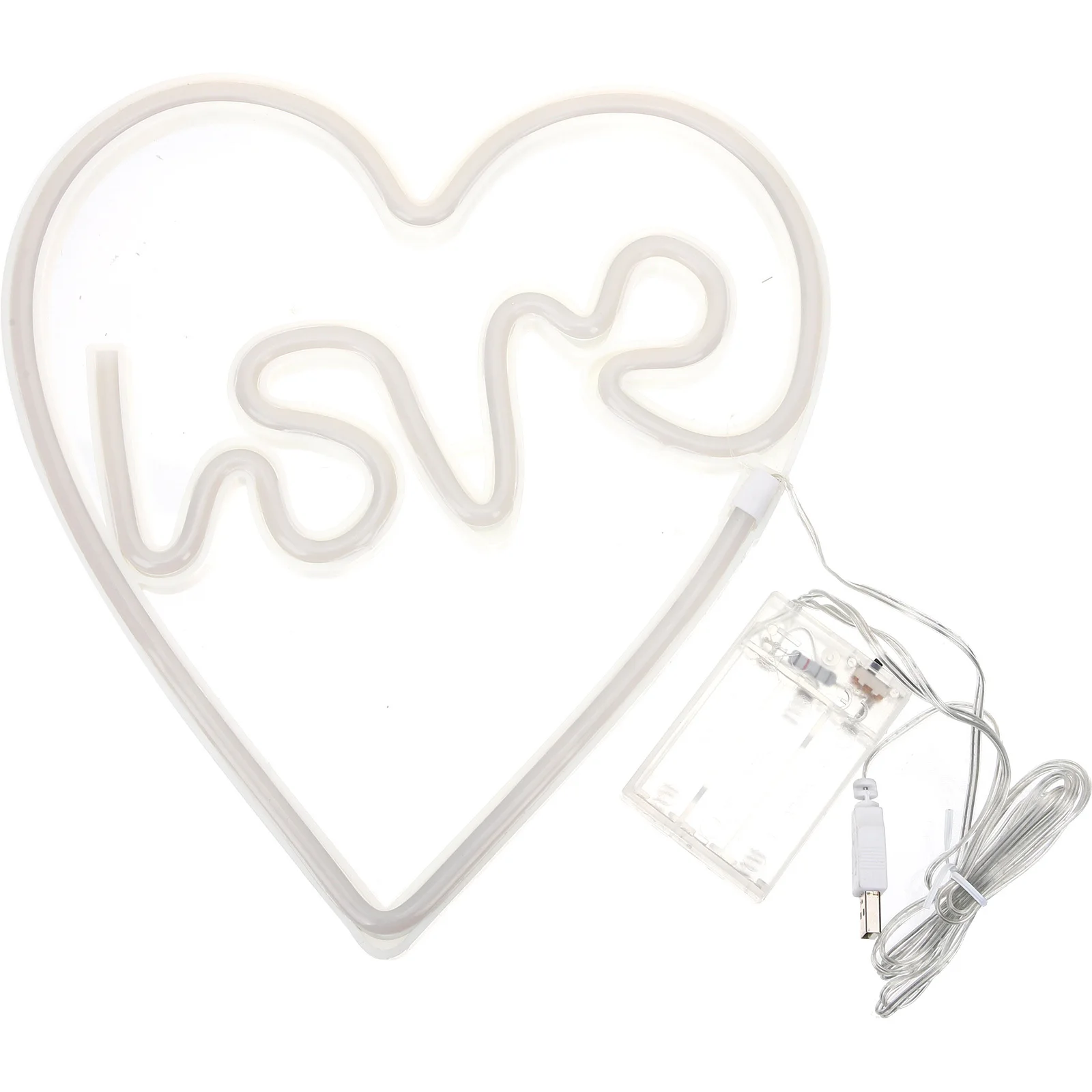 

Heart Shaped Neon Sign LED USB Powered Bedroom Decor for Home Office Bar Party Christmas Wedding Decoration Neon Sign
