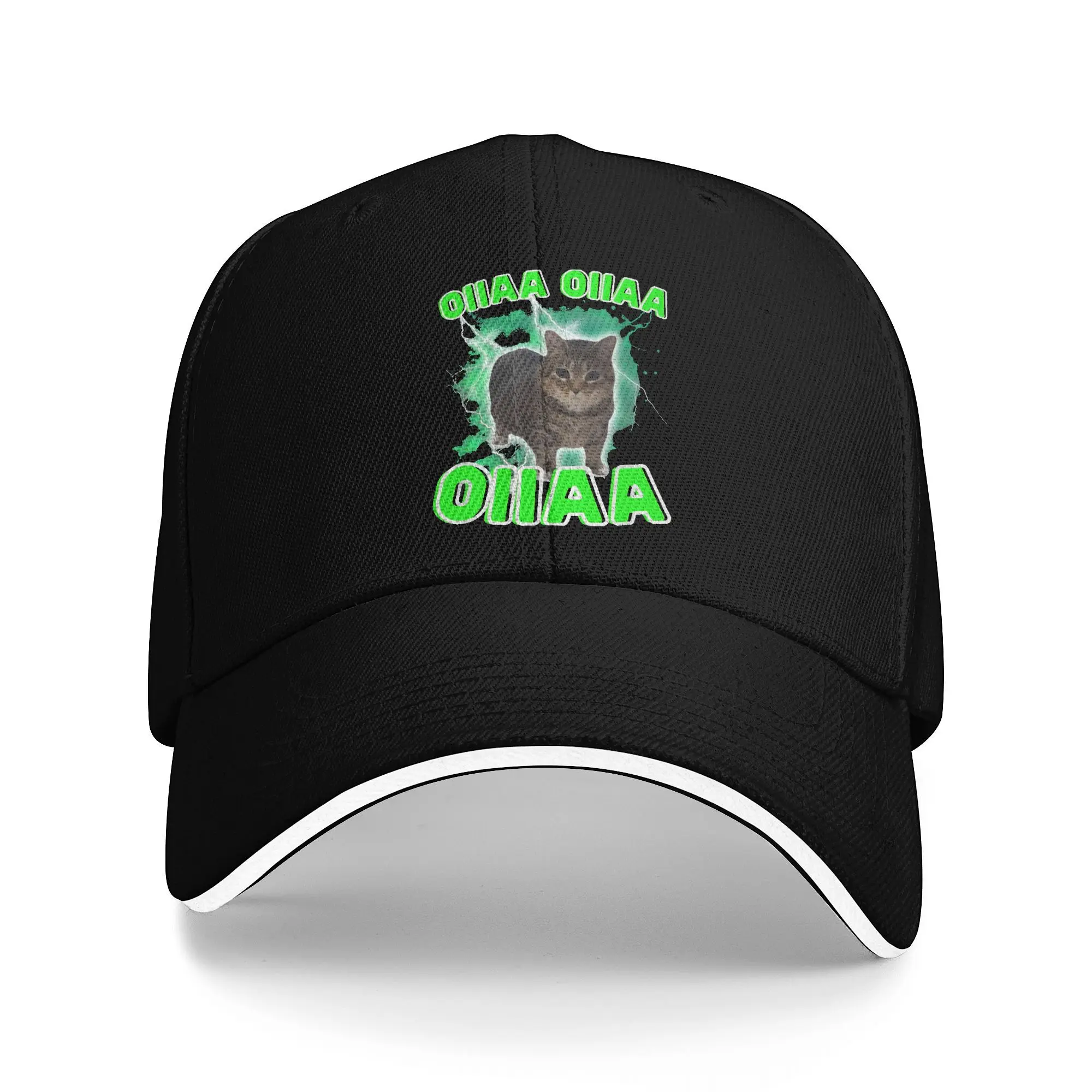 Unisex Oiiaa Oiiaa Cat Brainrot Viral Spining Cat Meme Hat Fashion Baseball Cap  Trucker Hat Travel Headewear Adjustable Fit