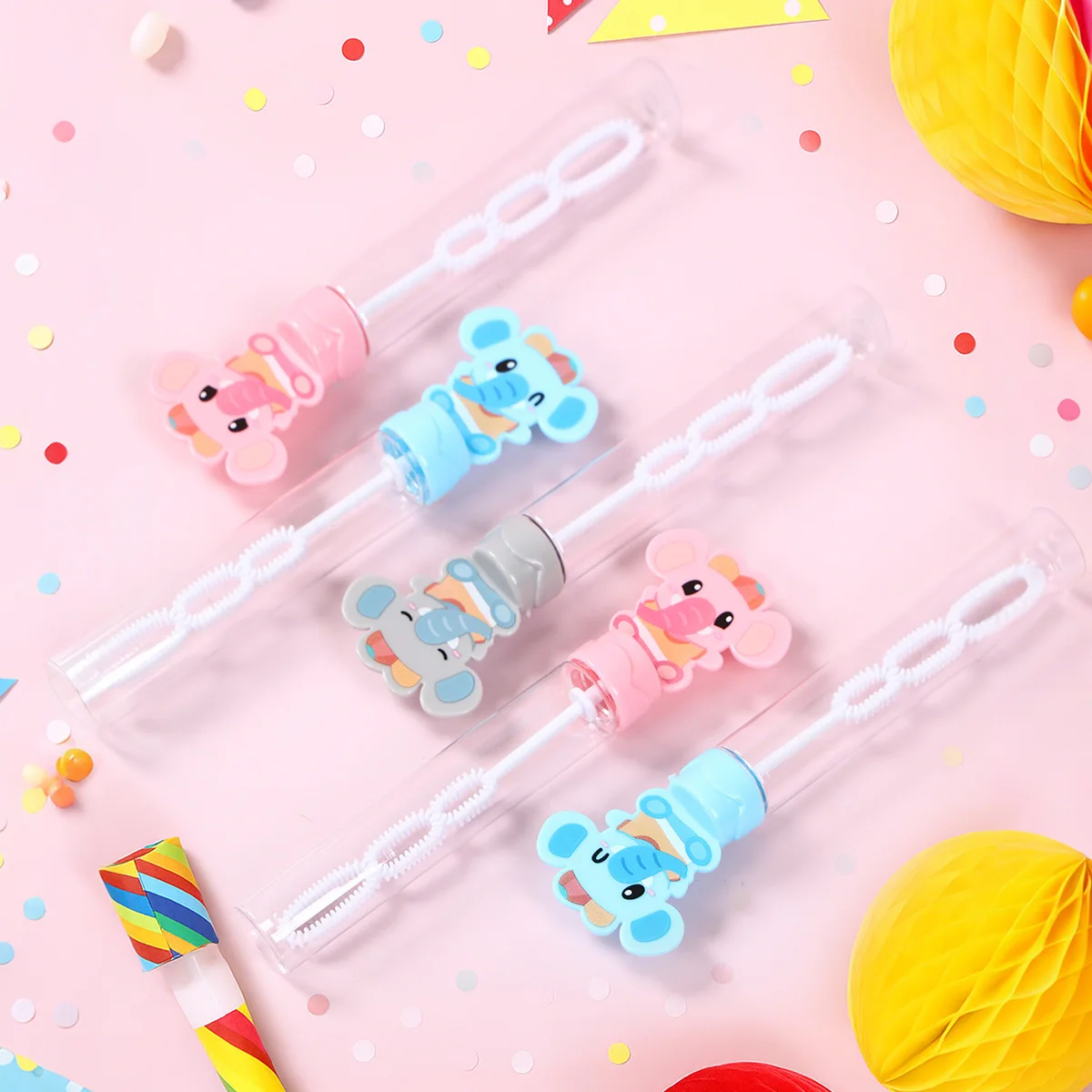 10ocs طفل الفيل فقاعة أنبوب فارغ لعبة أطفال حفلة عيد ميلاد تفضل الجنس تكشف استحمام الطفل الضيوف الهدايا التذكارية بيناتا للأطفال #1