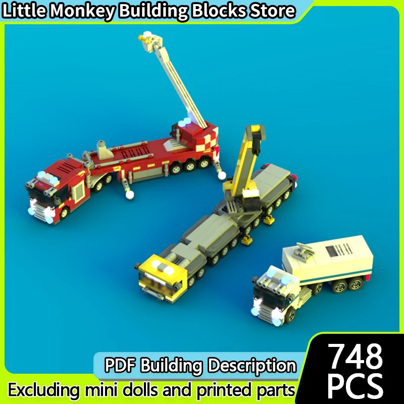 

City Car Model MOC Building Bricks Mini Town Truck Vehicle Pack Modular Technology Children Holiday Gifts Assemble Toys Suit