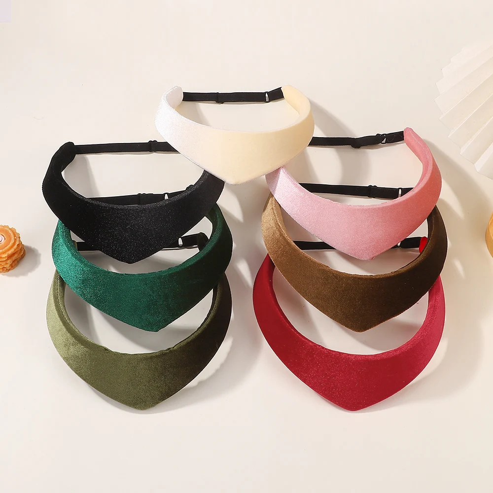кокошник Velvet Crown Headband for Women Vintage Nique Soft Fabric Smooth Hairband Hair Hoop Girl Headwear Party Accessories