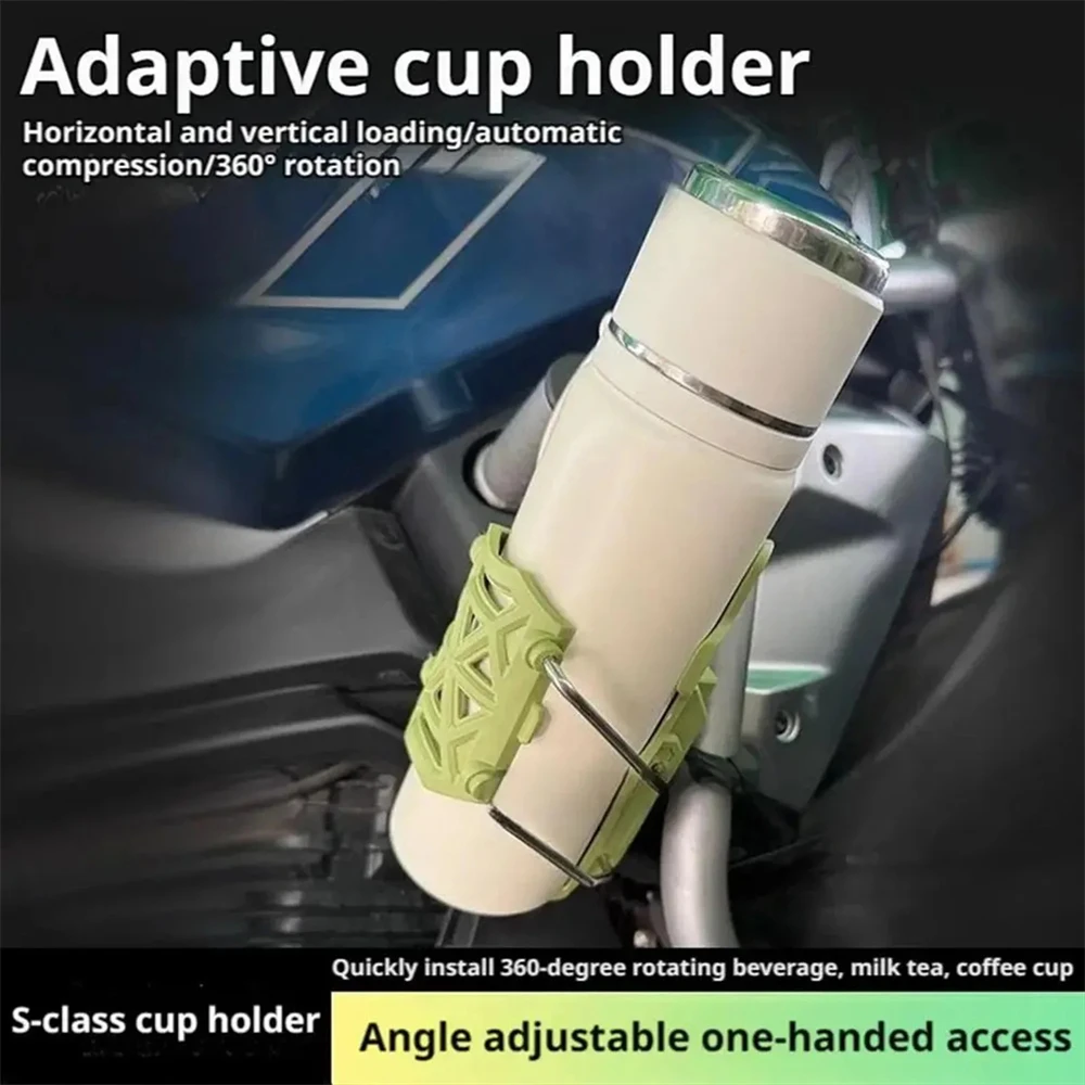 Adjustable Motorcycle Bike Cup Holder Handlebar Water Bottle Mount Stand For MTB Road Cycling ADV Motorbike Mount Cup Bracket