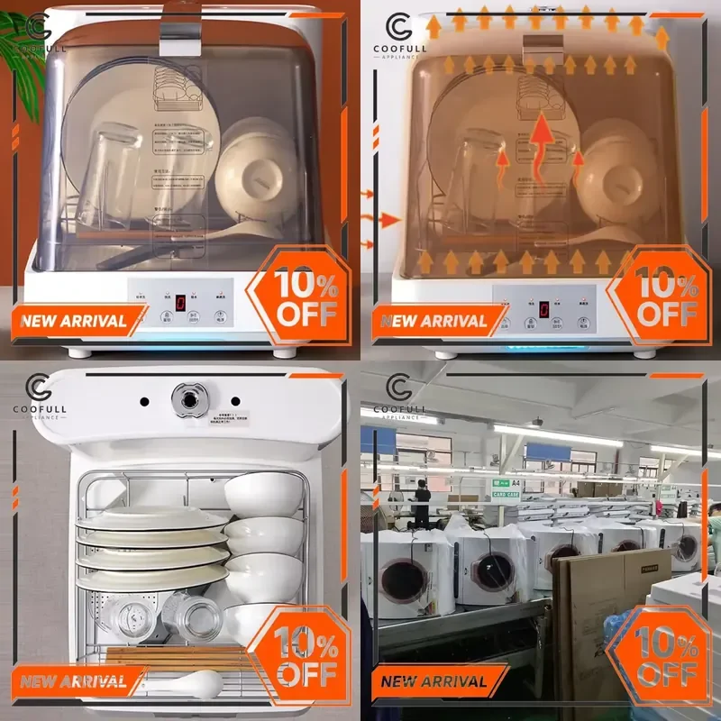 Mini Dishwasher Portable Countertop Washing Machine Automatic Smart Desktop Cleaner for Home Kitchen Glass High Temperature