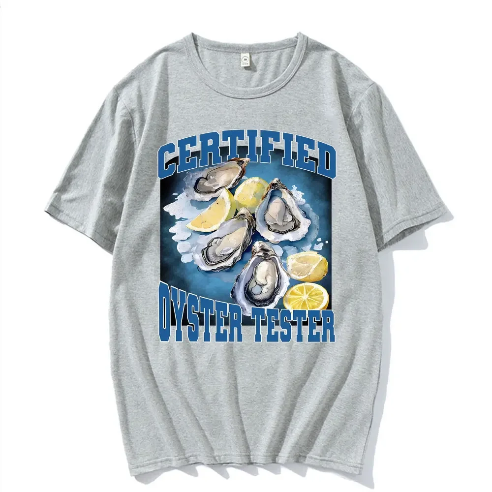 

Футболка с забавным мемом «Тестер устриц», сертифицированная, женская, летняя, для взрослых, с юмором, удобная, с графическим принтом