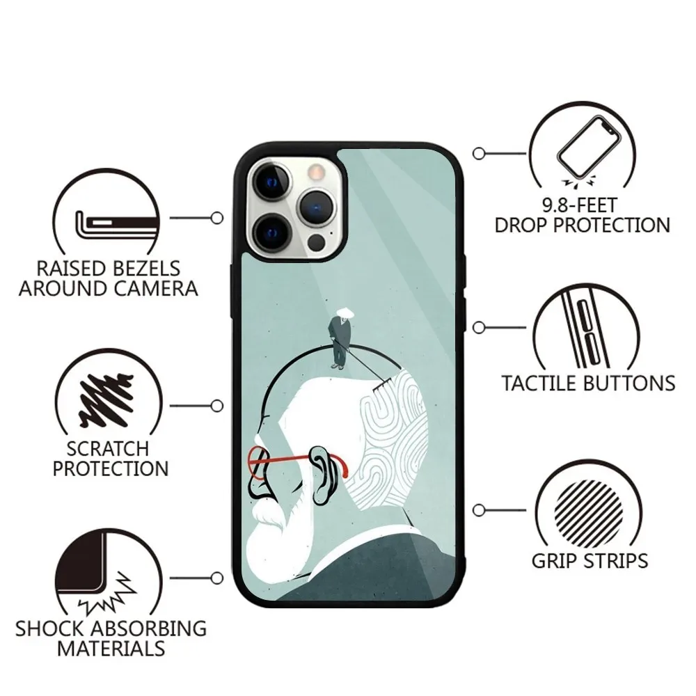 S-Sigmund F-Freud Psychologist Phone Case For iPhone 15,14,13,12,11,Plus,Pro,Max Mini Magsafe Magnetic Wireless Charging