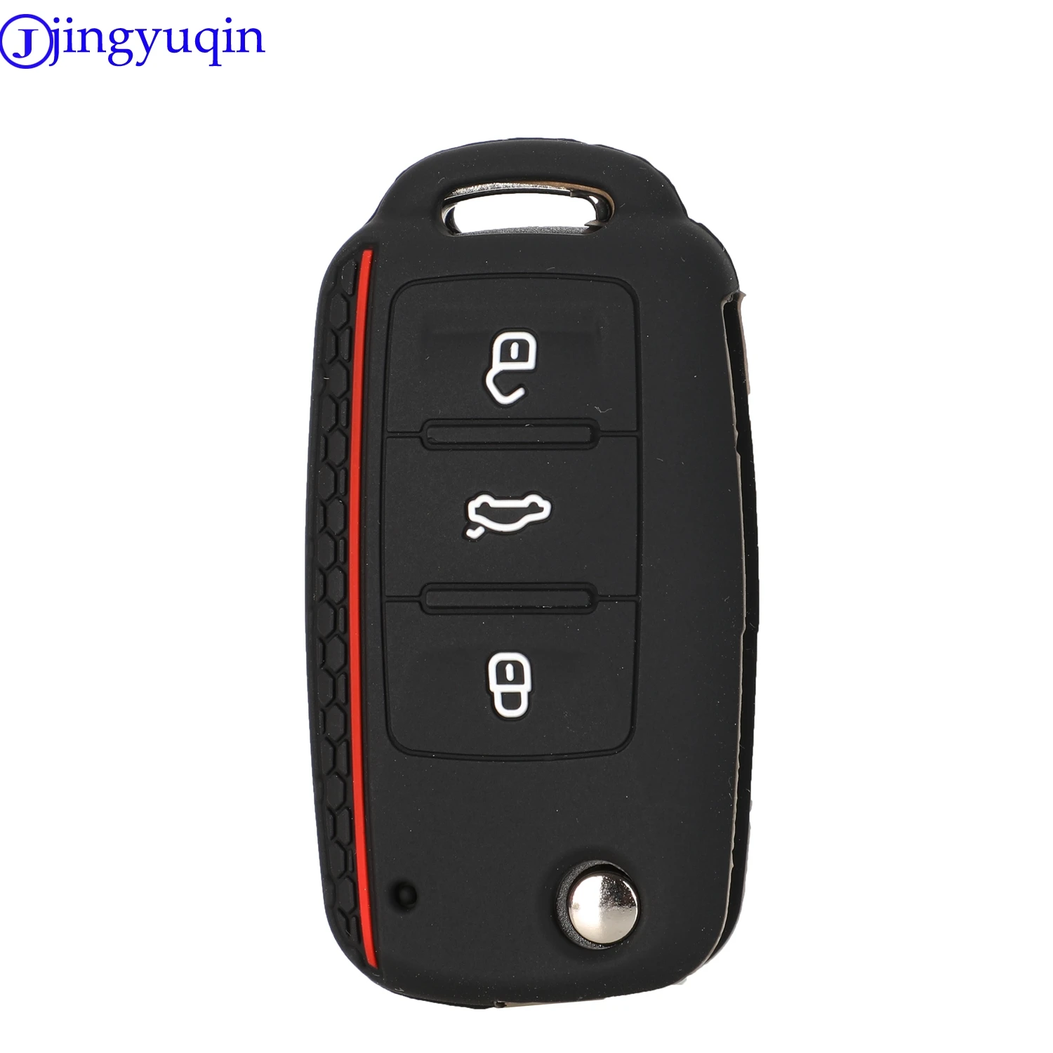 jingyuqin Silicone Keyless Remote Cover For VW Caddy Golf Jetta Polo Passat Scirocco Tiguan For Skoda Octavia Seat 3B