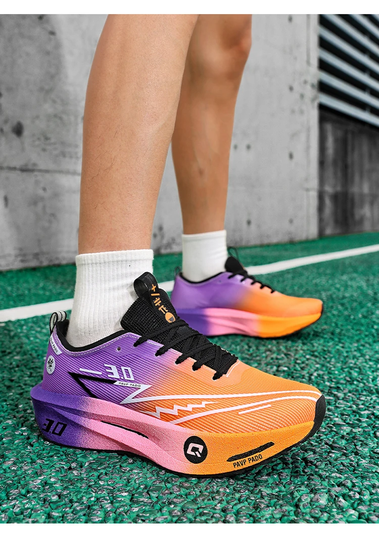 Herren-Laufschuhe mit Carbonplatte, speziell für Marathonläufe, atmungsaktive, leichte Sportschuhe, bequeme Damen-Sneaker. – Detail 34