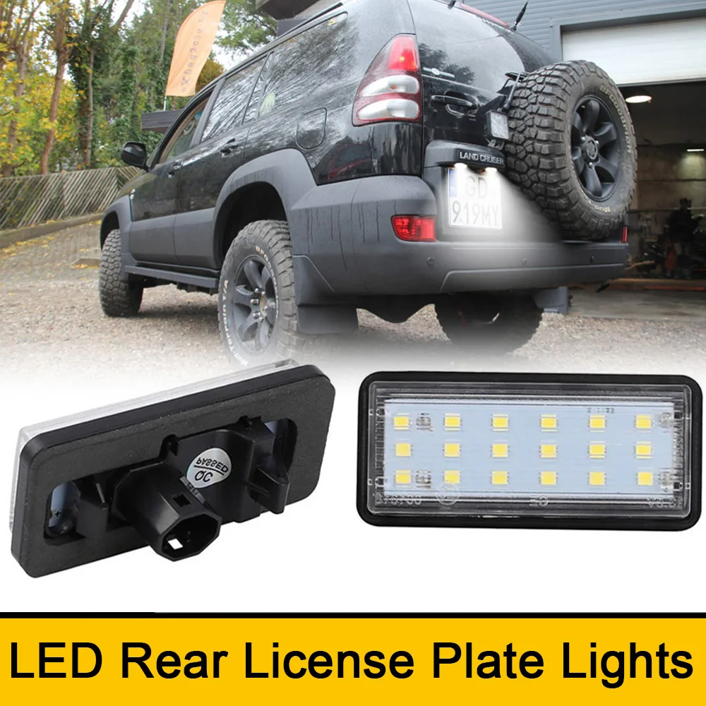 

2x For Toyota J100 Land Cruiser Land Cruiser Cygnus 100-Series Cruisers J120 Land Cruiser Prado LED Number License Plate Light
