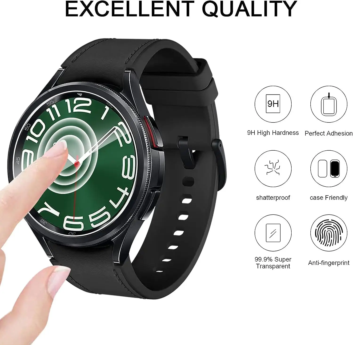 Tempered Glass for Samsung Galaxy Watch 6 Classic 47 MM 3PCS HD Scratch-resistant Tempered Glass Protective Film