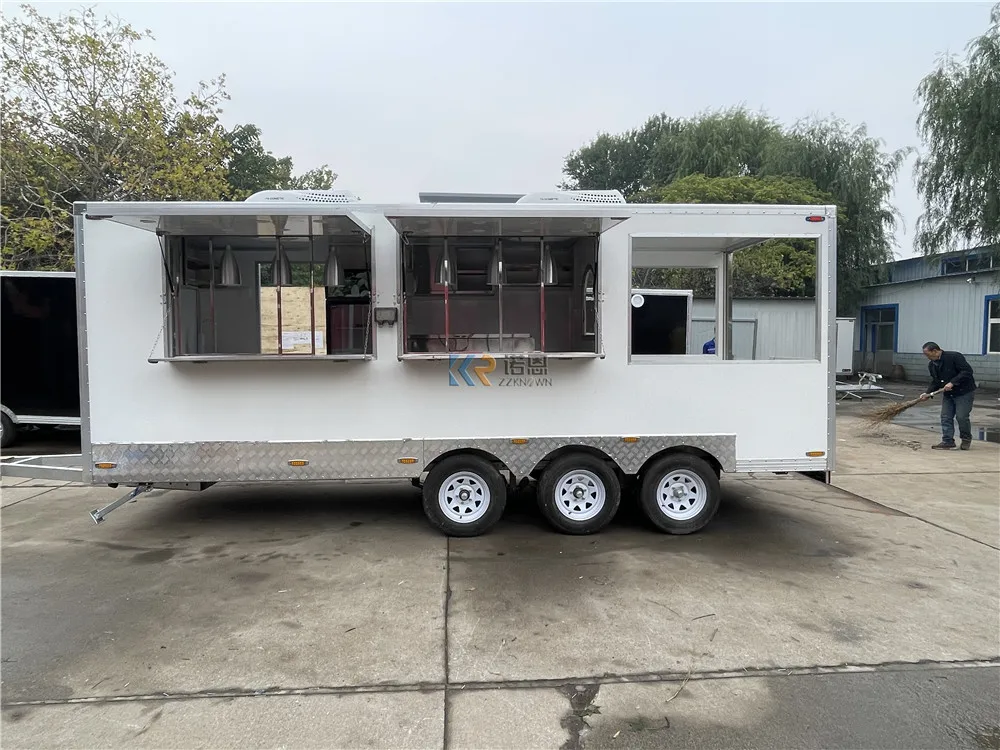 2023 Customizable Extended Food Truck Street Outdoor Mobile Kitchen Fast Food Truck