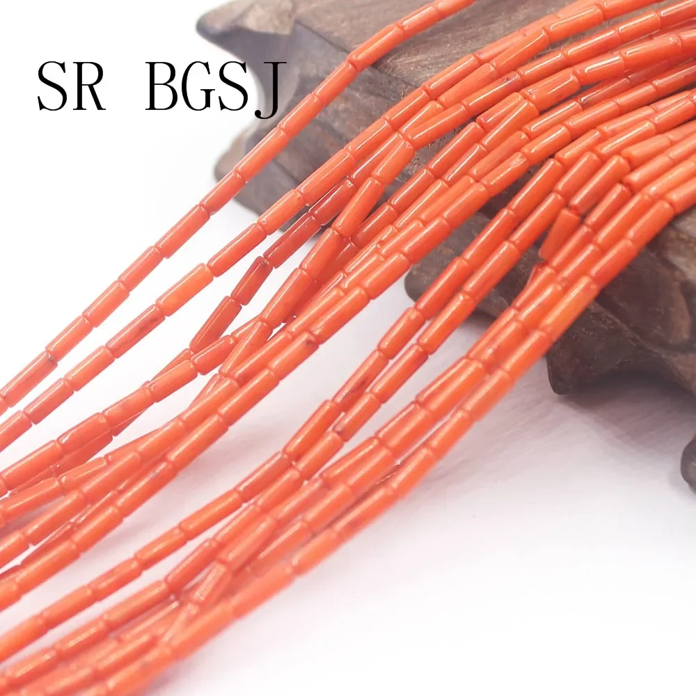 3x4mm Wholesale Red Orange Rondelle Keshi Nstural Coral Jewelry DIY Beads Strand 15