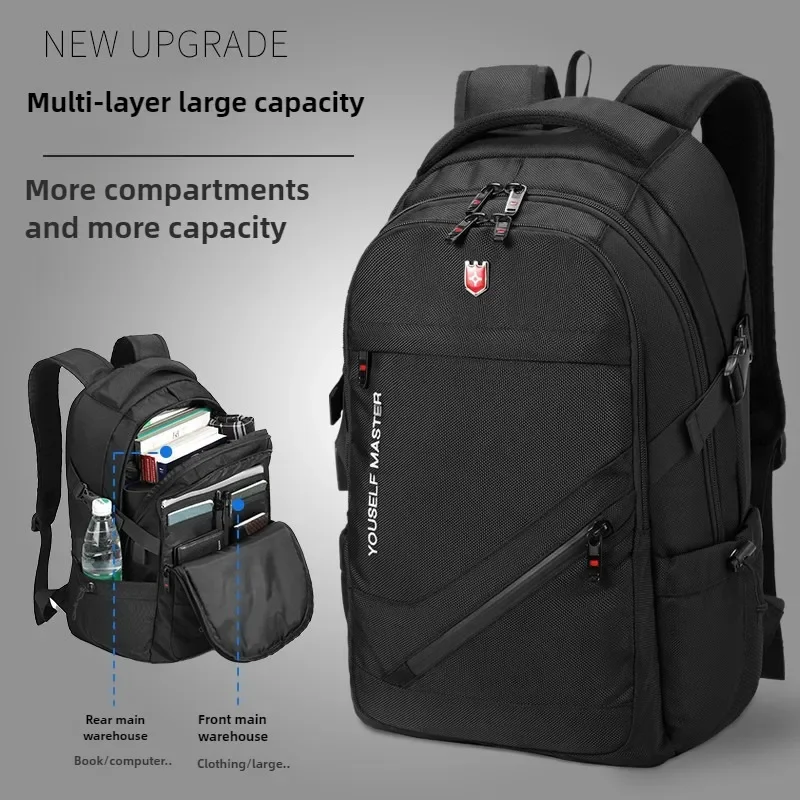 New Backpack Men's large capacity business travel bag Computer backpack hiking bag junior high school student bag