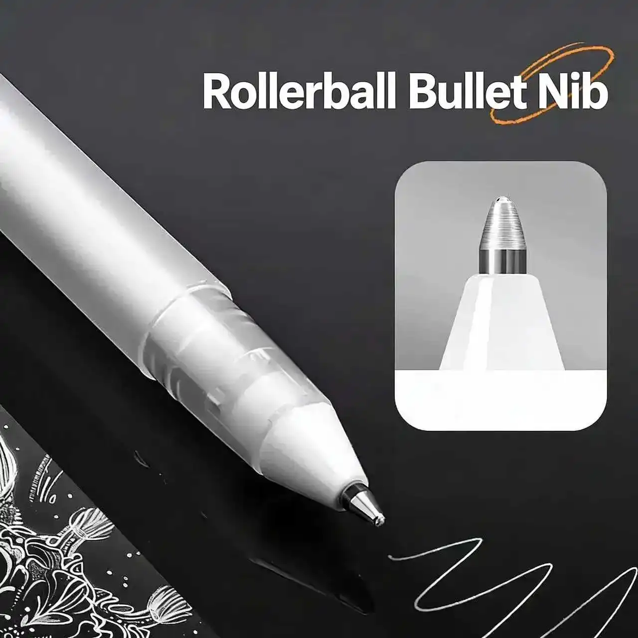 3pcs White Highlight Gel Pens for Anime Art and Black Paper