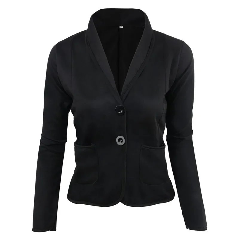 S-6XL Women Yellow Casual Lapel Short Blazers Single Breasted Solid Colors Office Work Suits 2023 Woman Plus Size Cotton Blazer