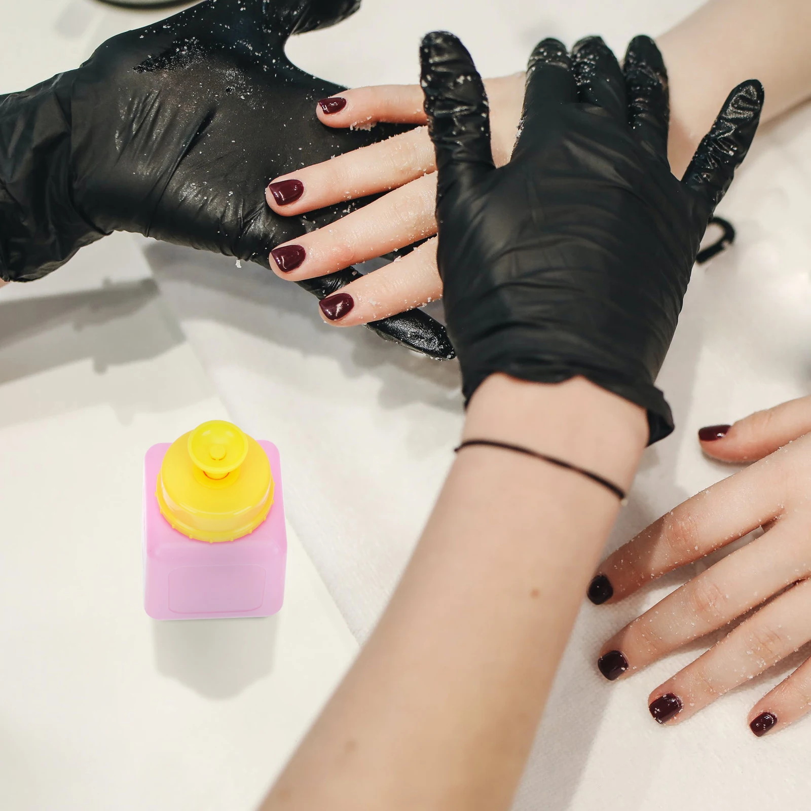 

Plastic ABS Large Capacity Nail Squeeze Press Type Removable Liquid Pump Manicure Supply Storage Cleaning Solution