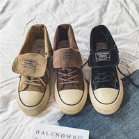 JY explosive men's new high top thick sole couple canvas shoes casual