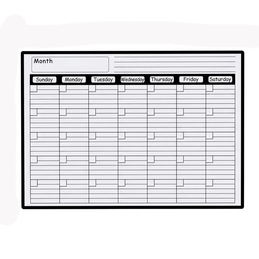 

Magnetic calendar sticker, monthly and weekly planner, soft magnetic note sticker, message board for multi-scenario use.