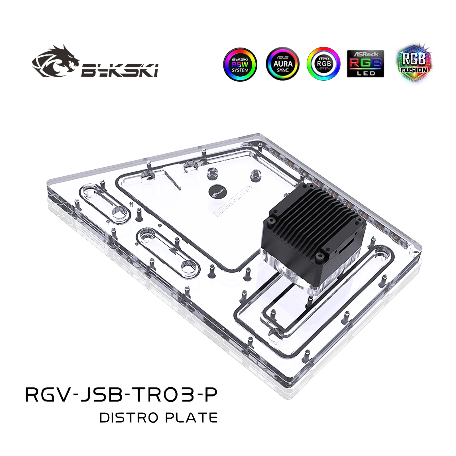 Bykski RGB Water Cooling Distro Plate Reservoir for JONSBO TR03 Chassis Case RGV-JSB-TR03-P