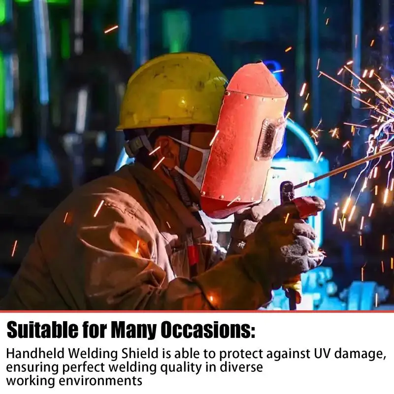 

Handheld Welding Shield Tig Grinding Protector Men Welding Panel Portable Safety Face Shield Protector For Sparks And Debris