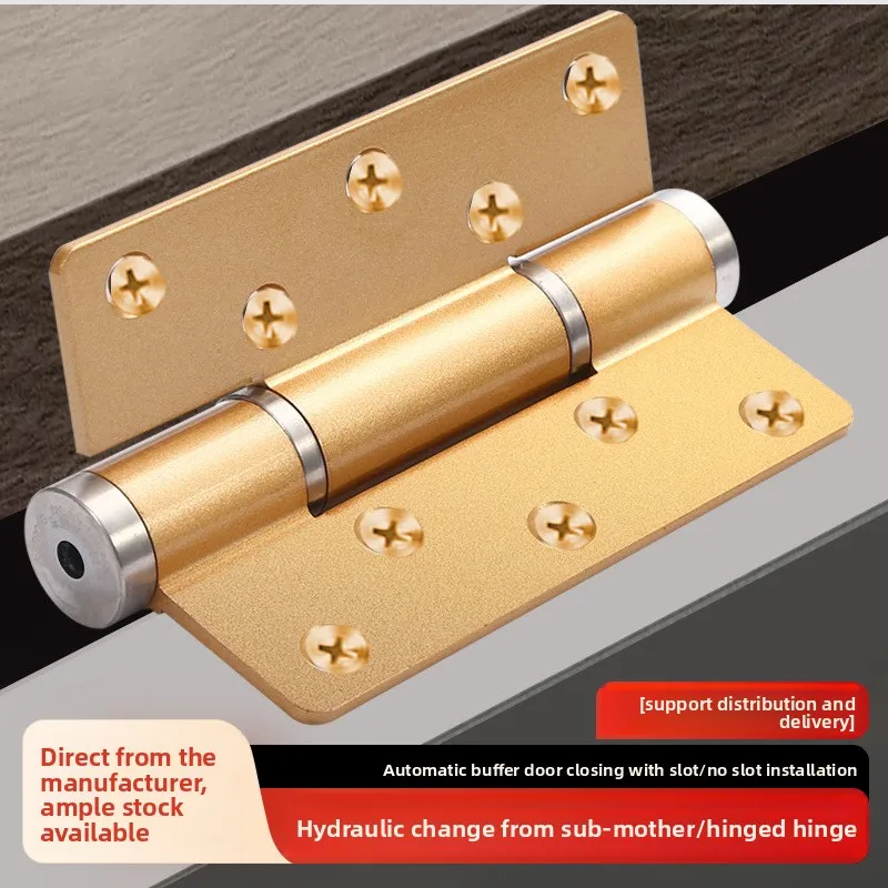 Hydraulic Soft Close Door Hinges Automatic Closing Adjustable Damping Flat Or Parent-Child Styles In Silver Black Gold Interior