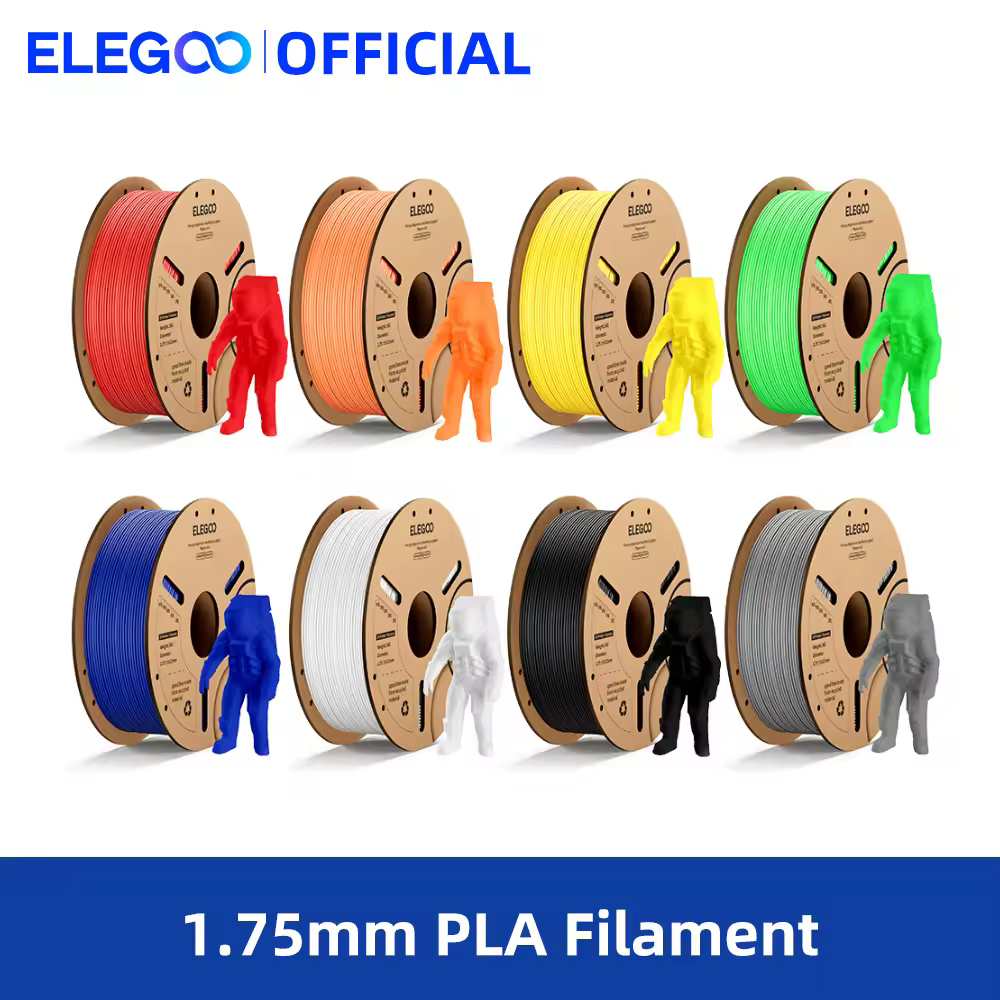 Filamento PLA ELEGOO 1.75mm 1kg Plástico 3D PLA para Impressora 3D Material Consumível para Impressora 3D FDM NEPTUNE 3 PRO