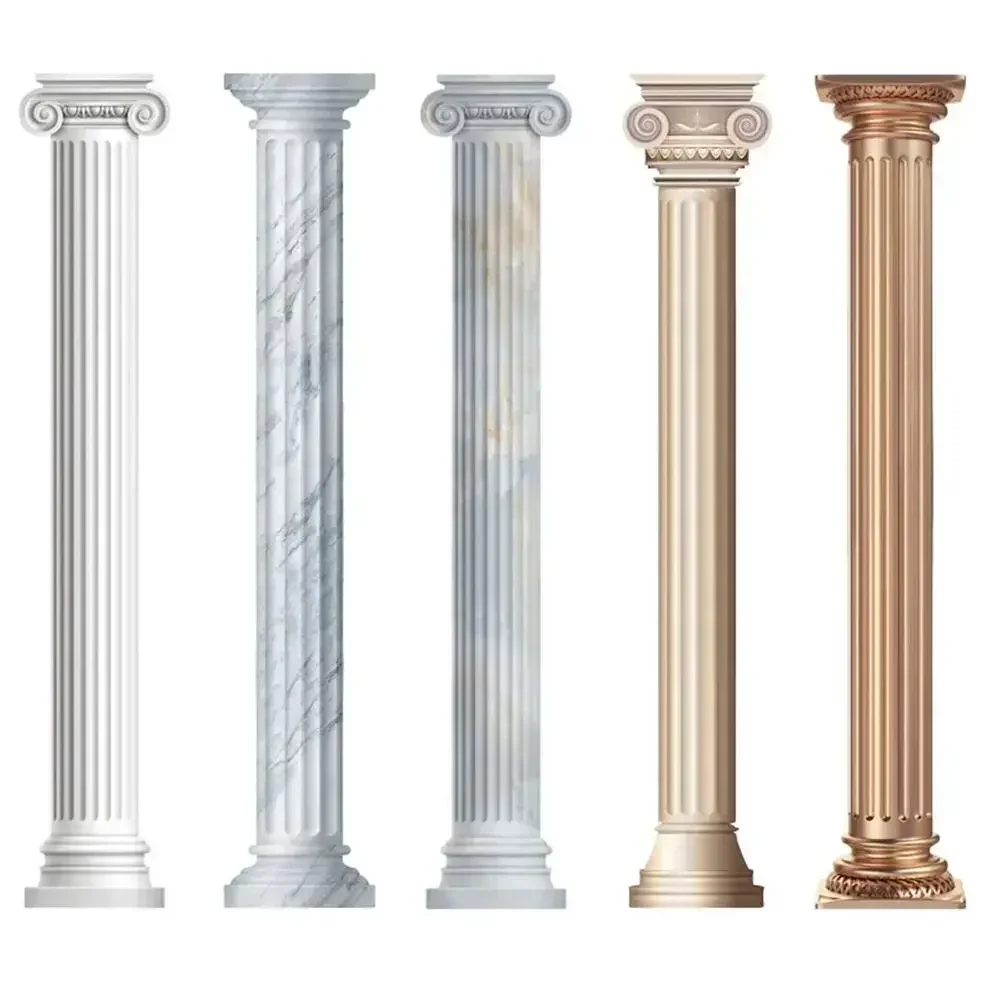 1 Pcs Decoration Stickers 3D Roman Column Wallspaper Home TV Sofa Background Wall Bedroom Bar Bookshop Office Decor