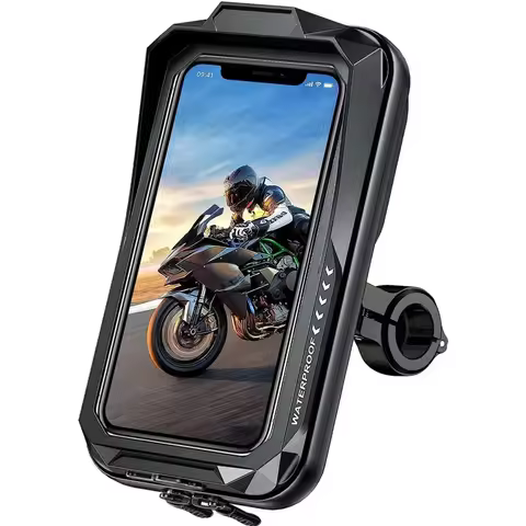 Waterproof Bike Bicycle Phone Case Universal Motorcycle Handlebar Phone Holder Stand Motorbike Scooter Cell Phone Mount Bracket