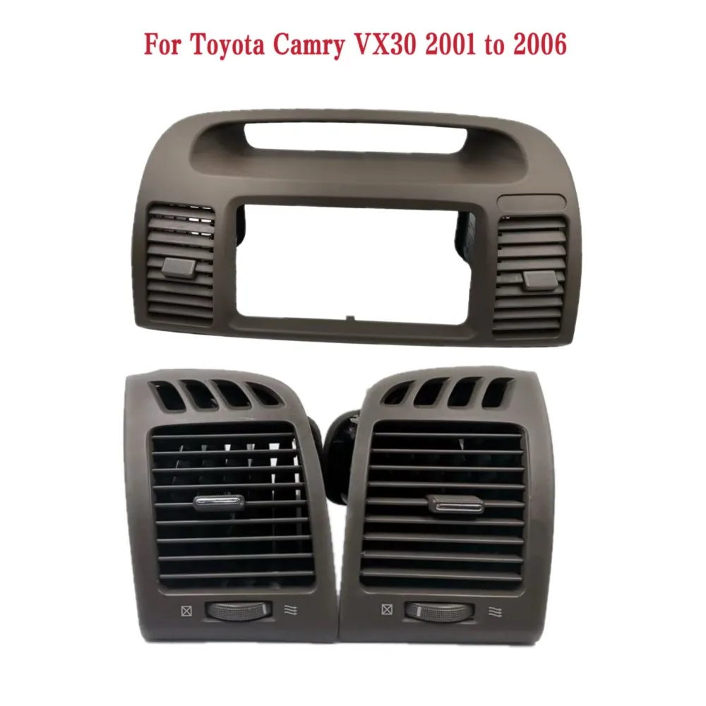 

Front Center Dash AC Vents Radio Trim Bezel Air Conditioning Outlet Grill Panel Replacement for Toyota Camry XV30 2001 to 2006