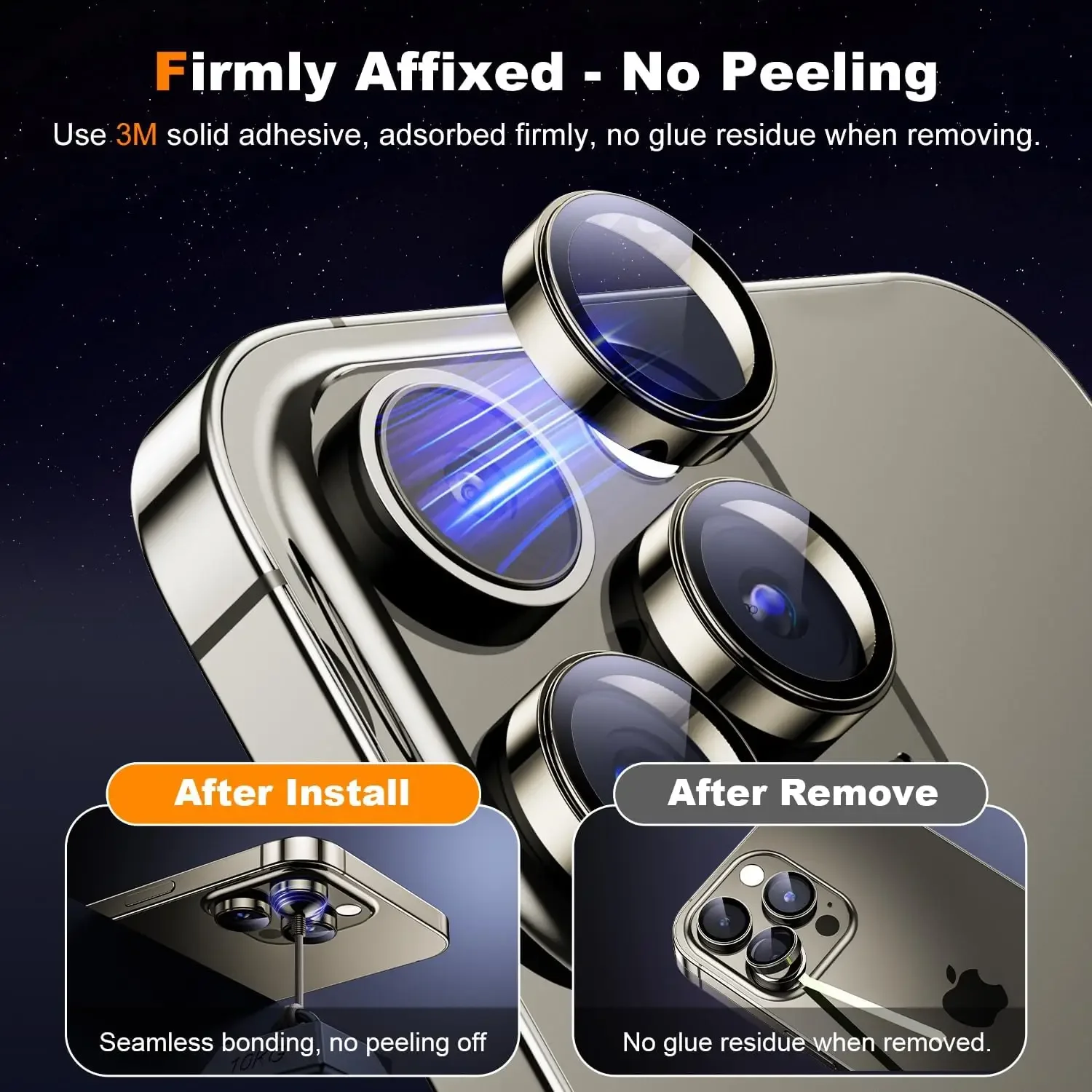 2-3Pcs Original Camera Lens Protector Cover For IPhone15 ProMax 14 13 14Pro 15Pro Titanium Tempered Glass Protection Accessories