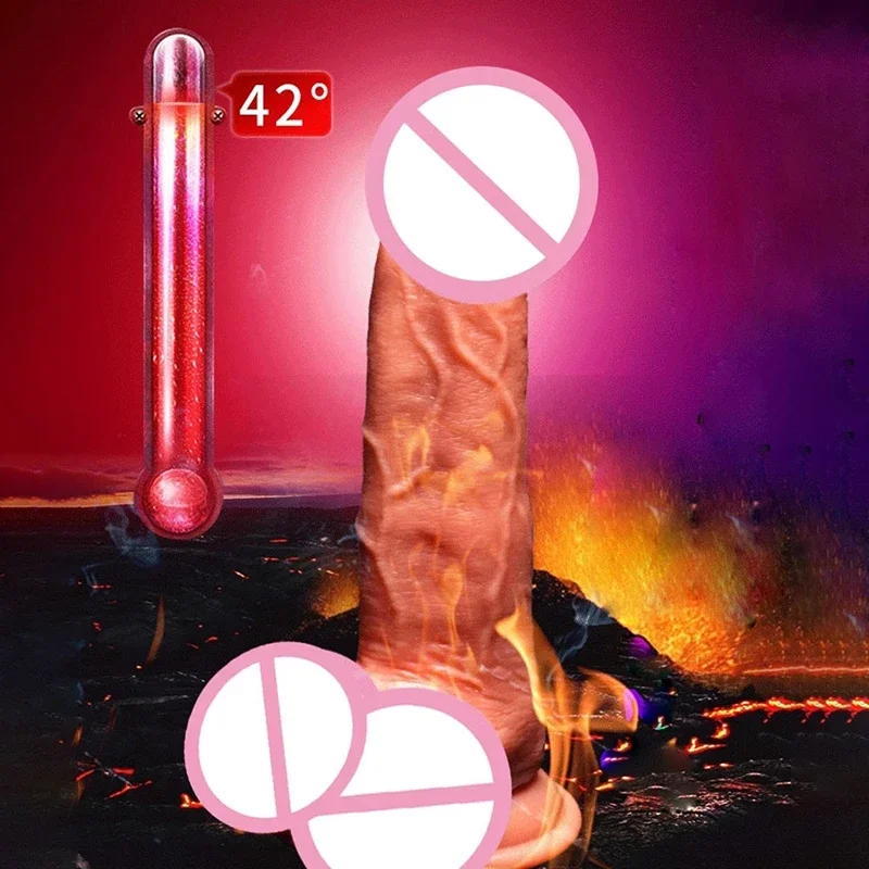 Thrusting Realistic Dildo Vibrator Anal Plug With Vibration Telescopic Mode Female For Pleasure Sex Toy With Suction Or Manually