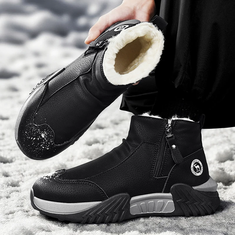 أحذية الثلوج الشتوية غير قابلة للانزلاق أحذية كاجوال مقاومة للماء عالية الجودة للسفر وتسلق المشي لمسافات طويلة أحذية الجري أحذية رياضية Zapatos Hombre