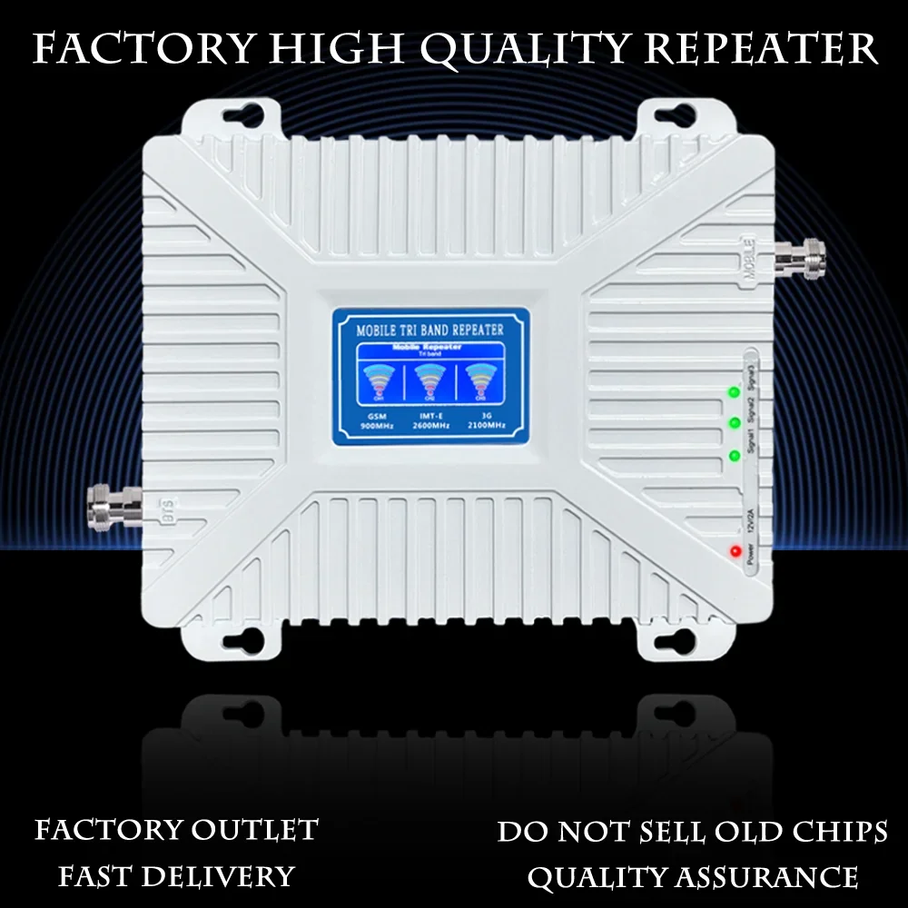 YYHC 900/2100/2600MHz mobile network  repeater  3G 4G GSM WCDMA LTE  amplifier 70dB Tri band  booster amplificateur