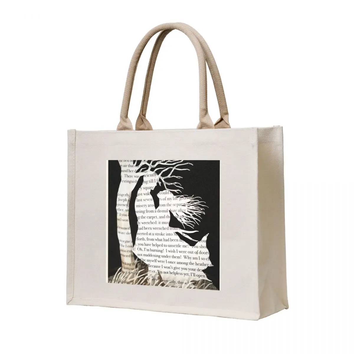 

Wuthering Heights, Heathcliff and Cathy paper art Tote Bag large size bags canvas tote bag Canvas stote bag personalized tote