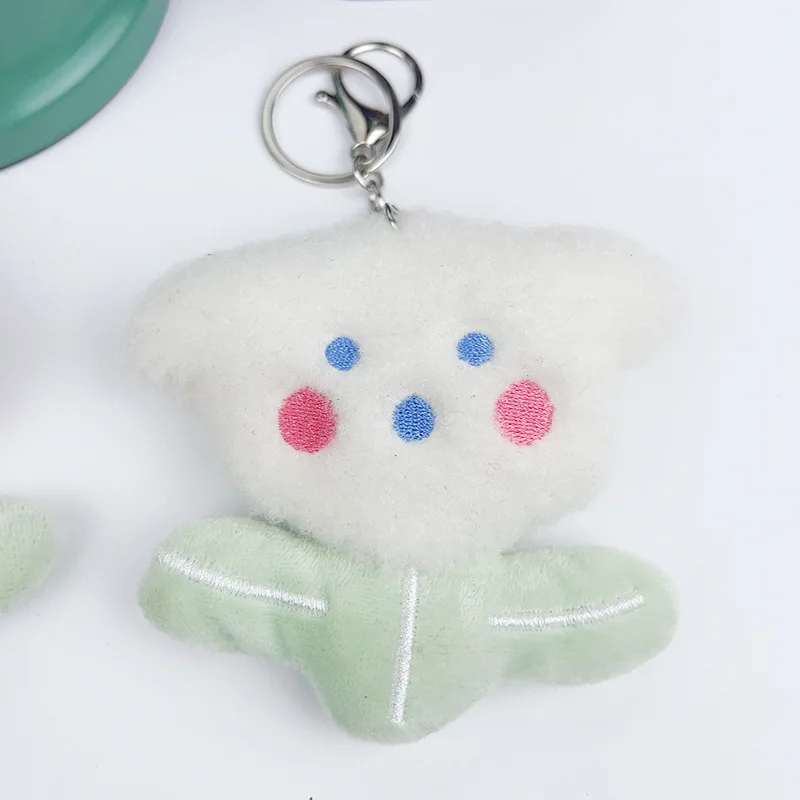 Creative Kawaii Plant  Bear Plush Toys Cute Soft Stuffed Animals KeyChain Pendant Children Bag Charm Couple Pendant Kid Toy Gift