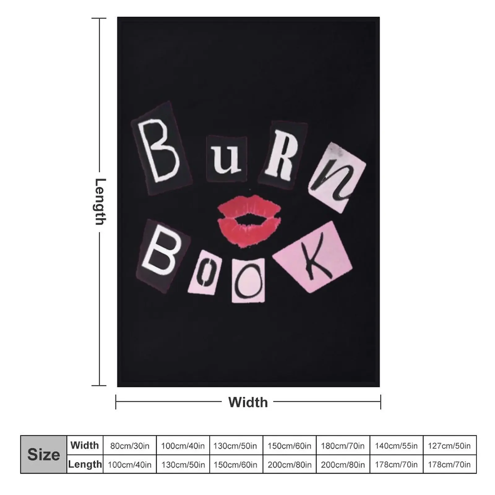 Burn Book \t Throw Blanket Hair Flannel Fabric Thermals For Travel Blankets