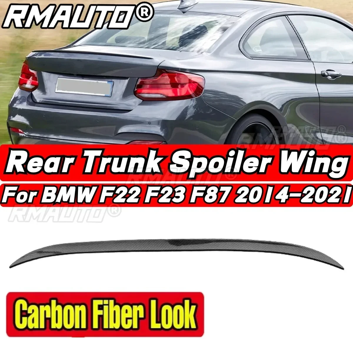 Car Rear Trunk Spoiler Car Rear Spoiler Wing For BMW 2 Series F22 F23 F87 M2 218i 220i 228i M235i M240i Car Accessories