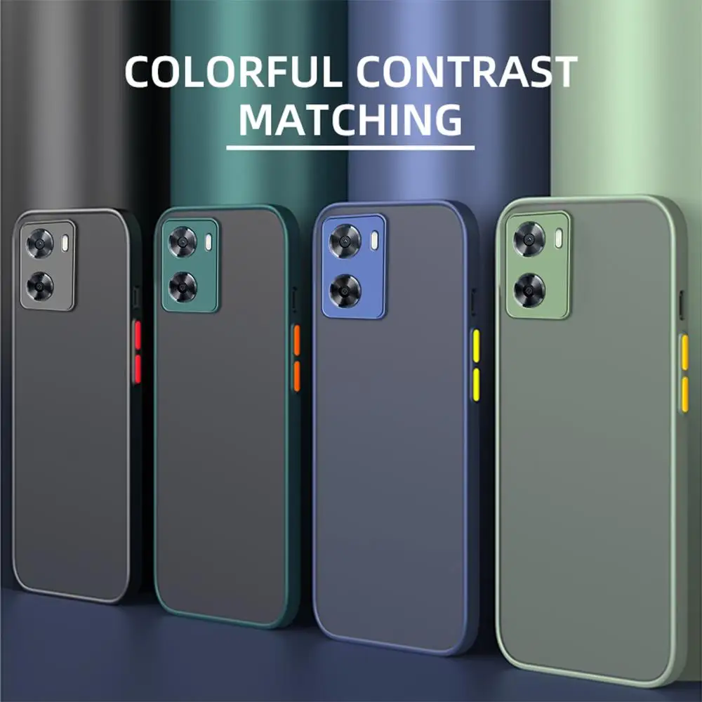 Shockproof Armor Matte Case For OPPO A78 5G A77 A77S A57 A57S A17 A96 A76 A98 A58 A74 A54 A94 4G 5G Reno8 T 8T 4G Hard PC Cover