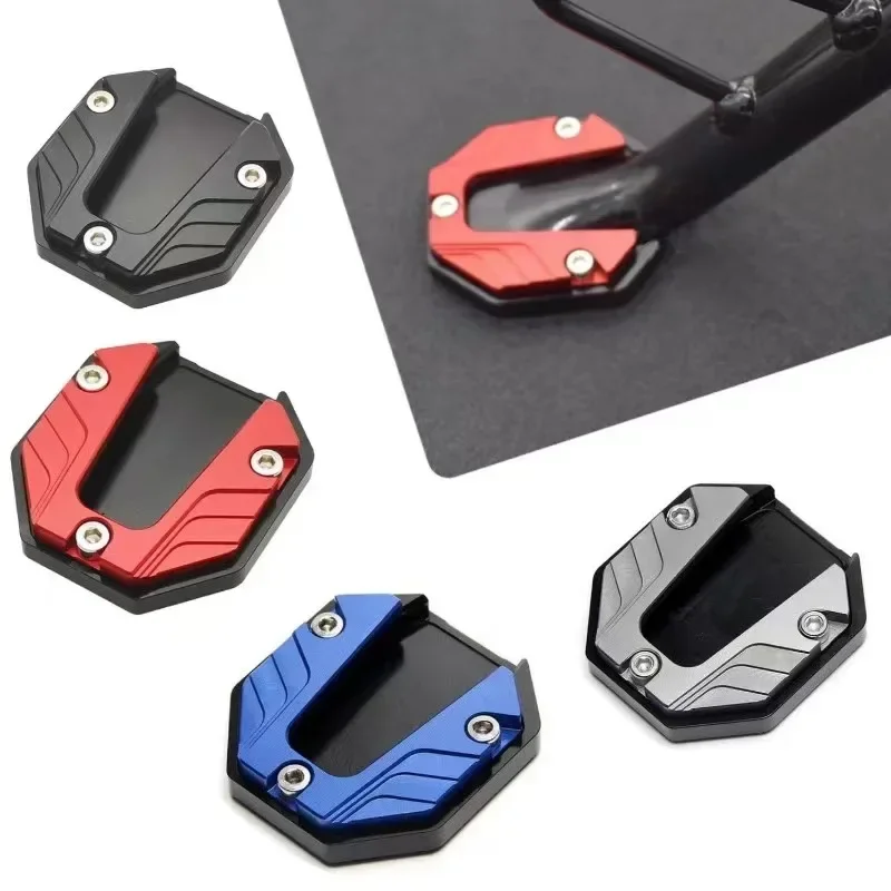 Motorcycle Kickstand Pad Anti-skid Enlarger Base Support Extension Enlarger Scooter Moped Foot Pad CNC Aluminum Alloy