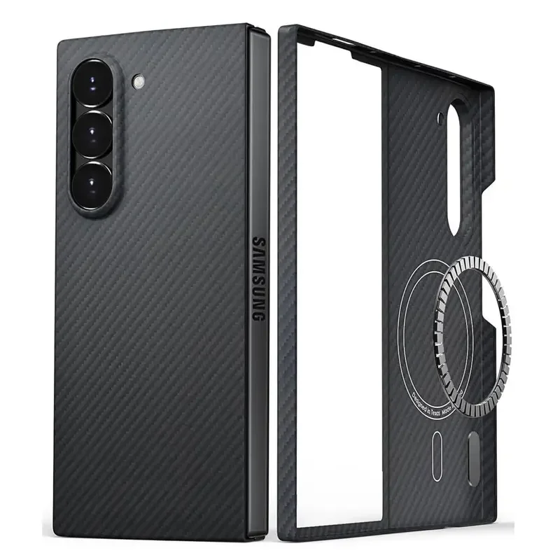 

Carbon fiber Magnetic Samsung Galaxy Z Fold 6 Support Magsafe Z F6 Ultra-thin 600D Aramid Cover