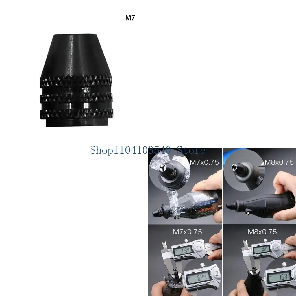 02DC Multipurpose M7/M8 Keyless Drill Chuck Rotary Tool 4-Types Optional Chucks Adapter Universal Mini Mandrel Converter