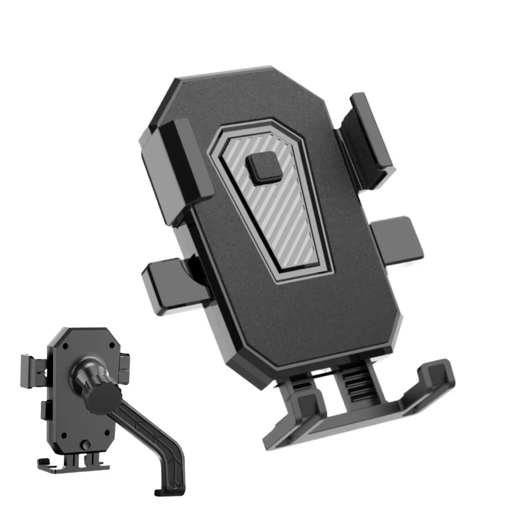 

Антивибрационный держатель для телефона на мотоцикле и велосипеде 360° ° Вращающийся регулируемый кронштейн для зеркала заднего вида, устойчивый нескользящий держатель для ручки