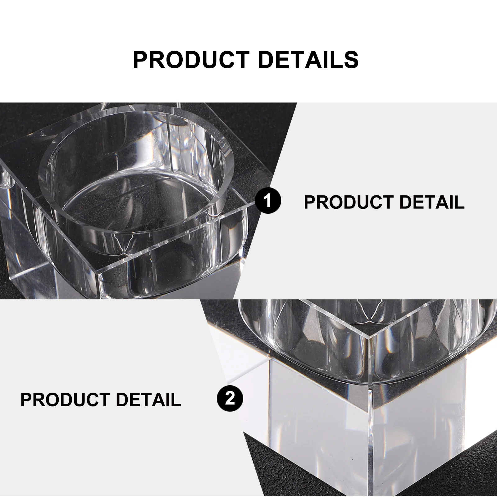 

3 Pcs Candlesticks Home Ornament Crystal Candleholder Fashion Stand Wedding Lamp Transparent Chic Candelabrum