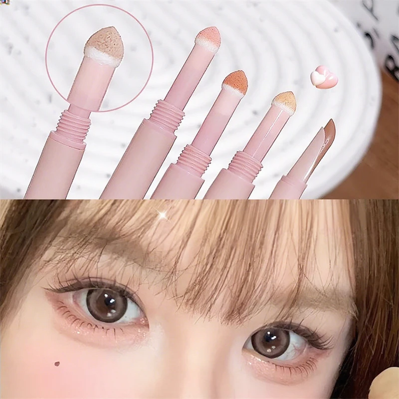 Meniscus Double-end Lying Silkworm Eyeliner Pencil Pearlescent Matte Nude Pink Highlighter Shadow Pen Brightening Eye Makeup