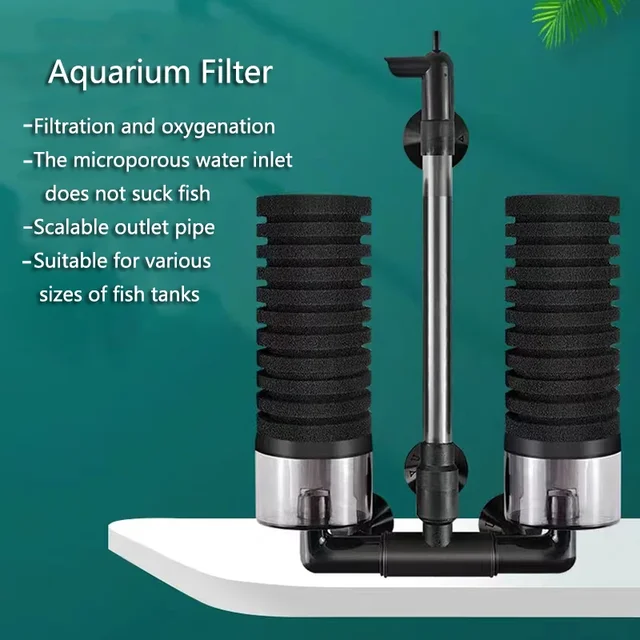 Filtr gąbkowy do akwarium Pompa powietrza do akwarium Skimmer Biochemiczny filtr gąbkowy Akwarium Bio Filtry Filtro Aquario Nowość