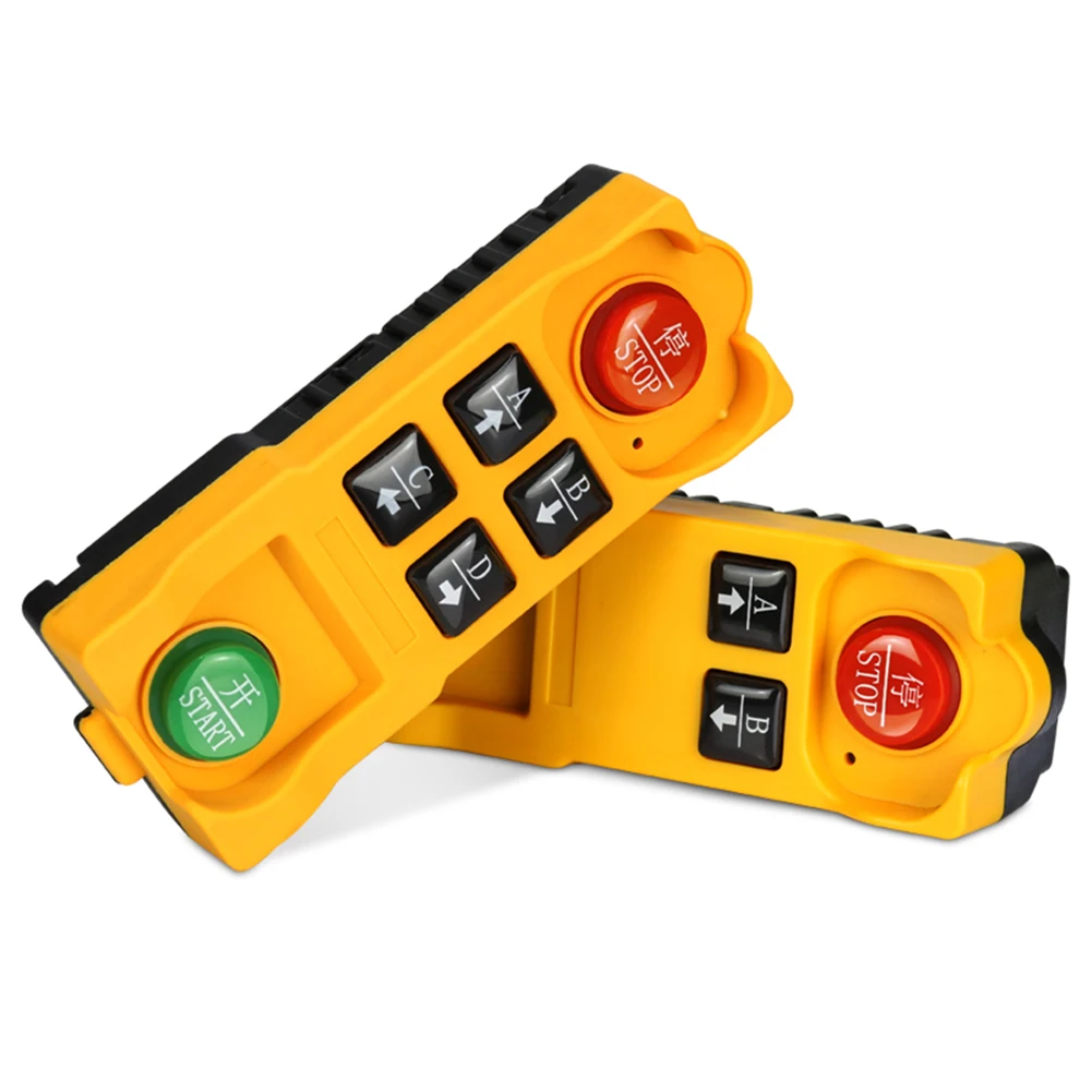 Hoist Crane Control 433.92MHz Lifting Crane Remote 2/4 Buttons Crane Industrial Radio Controller Waterproof Long Distance