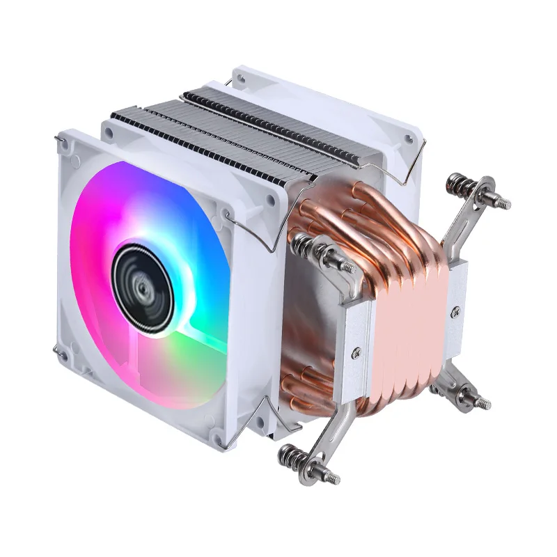 Tower Type Radiator Processor 2/4/6 Heat Pipe Air-cooled CPU Cooler White Fan mute Install slots LGA2011 2066 2099 xeon x79 x99