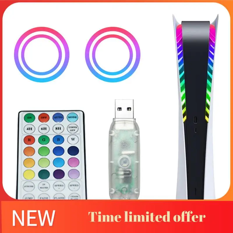 

ABRN-RGB LED Light Strip With LED Lighting Transparent For PS5 Console For PS5 Console Light Bar