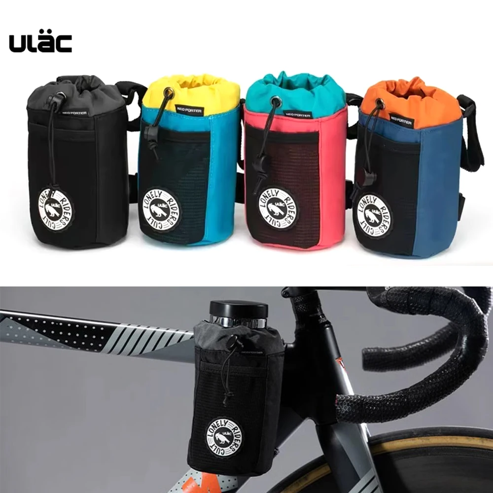 

ULAC Bicycle Handlebar Bag 1.0L Cycling Water Bottle Carrier Pouch Pack MTB Road Bike Kettle Bag Riding Stem Bag Accessories